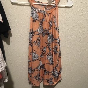 floral coral tank top